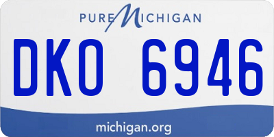 MI license plate DKO6946