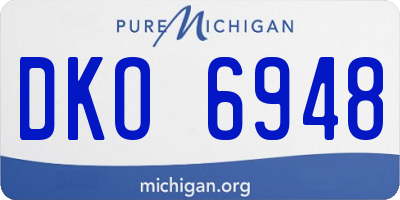 MI license plate DKO6948
