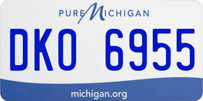 MI license plate DKO6955