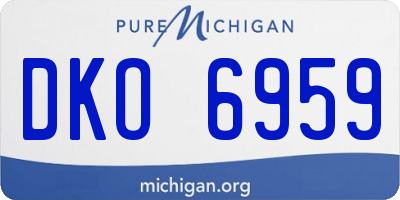 MI license plate DKO6959