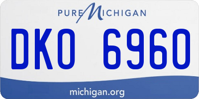 MI license plate DKO6960