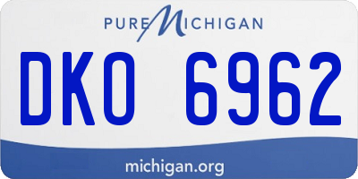 MI license plate DKO6962