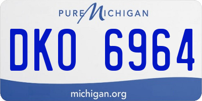 MI license plate DKO6964