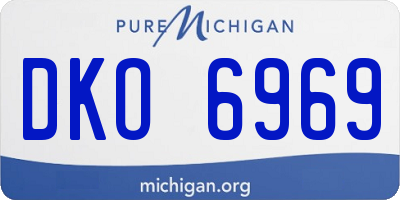 MI license plate DKO6969