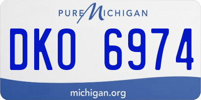 MI license plate DKO6974