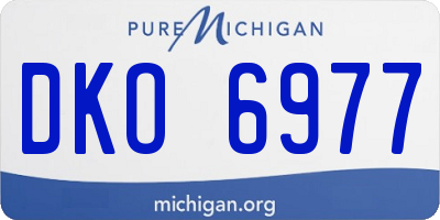 MI license plate DKO6977