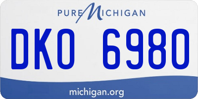 MI license plate DKO6980