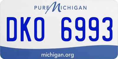 MI license plate DKO6993