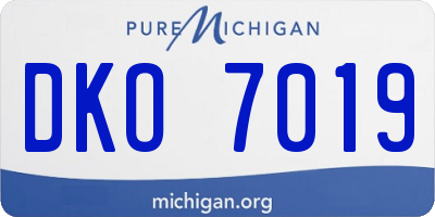 MI license plate DKO7019