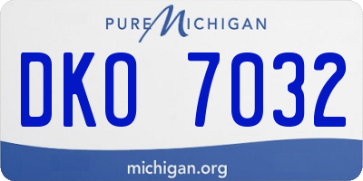 MI license plate DKO7032