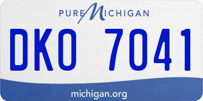 MI license plate DKO7041
