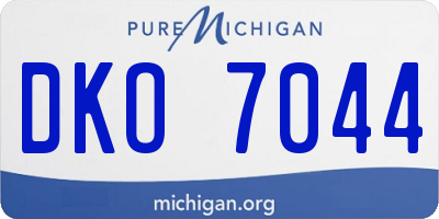 MI license plate DKO7044