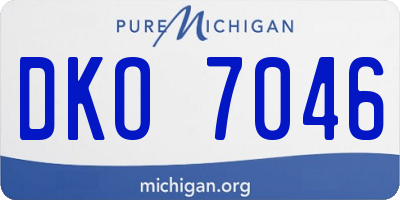 MI license plate DKO7046