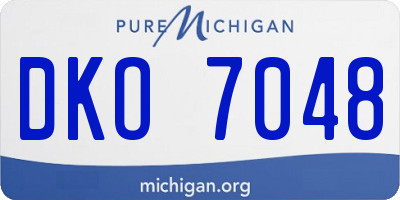 MI license plate DKO7048
