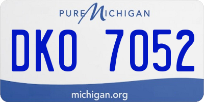 MI license plate DKO7052