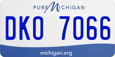 MI license plate DKO7066
