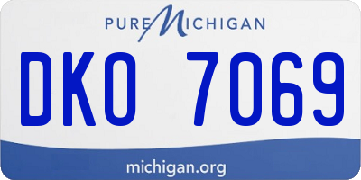 MI license plate DKO7069