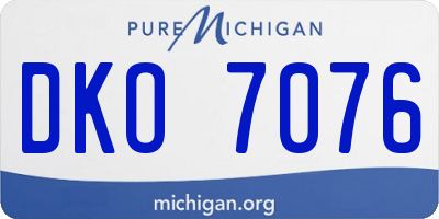 MI license plate DKO7076