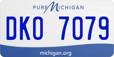 MI license plate DKO7079