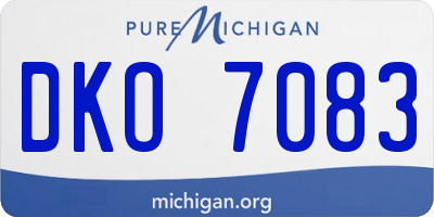 MI license plate DKO7083