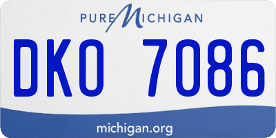 MI license plate DKO7086