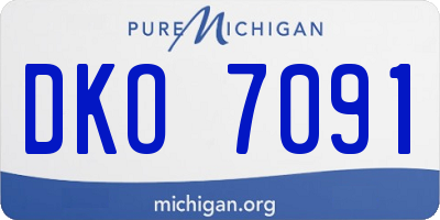 MI license plate DKO7091
