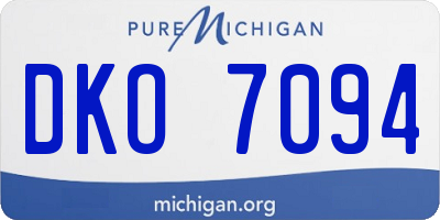 MI license plate DKO7094