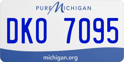 MI license plate DKO7095
