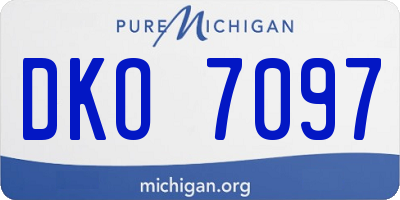 MI license plate DKO7097