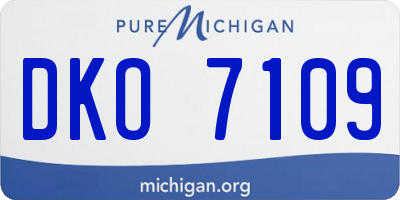 MI license plate DKO7109