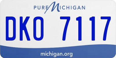 MI license plate DKO7117