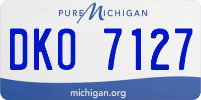 MI license plate DKO7127