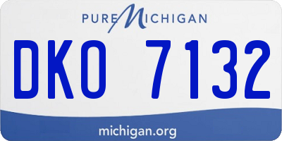 MI license plate DKO7132