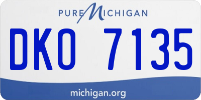 MI license plate DKO7135