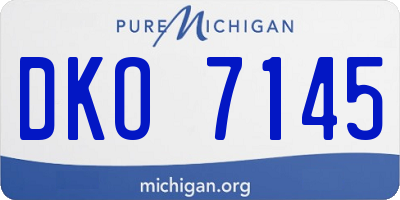 MI license plate DKO7145