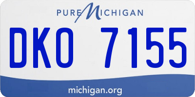 MI license plate DKO7155