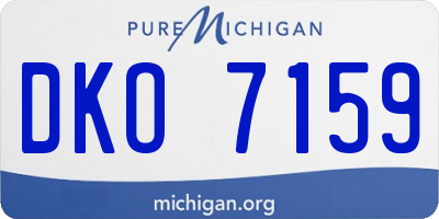 MI license plate DKO7159
