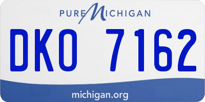 MI license plate DKO7162