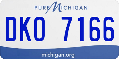 MI license plate DKO7166