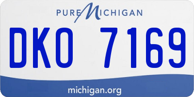 MI license plate DKO7169