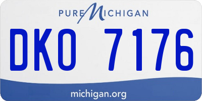 MI license plate DKO7176
