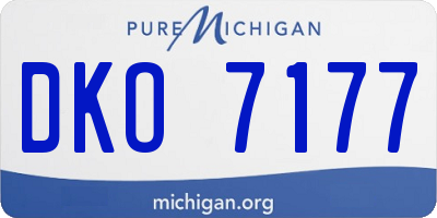MI license plate DKO7177