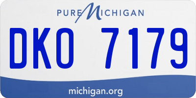 MI license plate DKO7179
