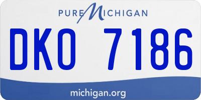 MI license plate DKO7186