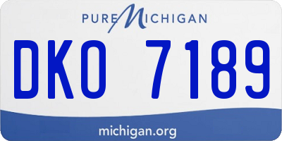 MI license plate DKO7189