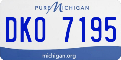 MI license plate DKO7195