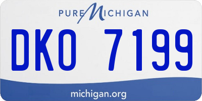MI license plate DKO7199
