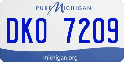 MI license plate DKO7209