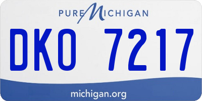 MI license plate DKO7217