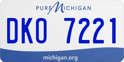 MI license plate DKO7221
